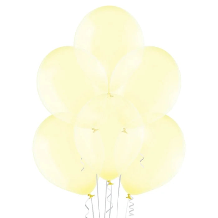 Balony przeźroczyste Żółte delikatny odcień , B105, 30 cm