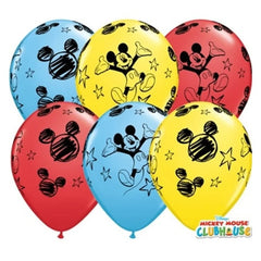Balony QL 11 cali z nadr. MICKEY, pastelowe mix