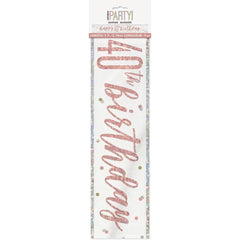 Baner Glitz 40, różowo-złoty, 274 cm