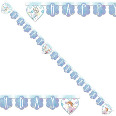 Banner "Kraina Lodu" – Iskierki Happy Birthday – Zimowa Magia na Twojej Imprezie!