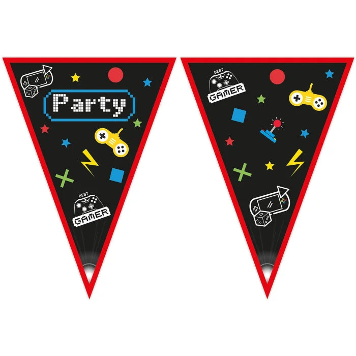 Banner urodzinowy Gaming Party, 230 cm – Dekoracja, która robi wrażenie!