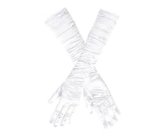 Białe długie rękawiczki „Hollywood” – elegancja i szyk!