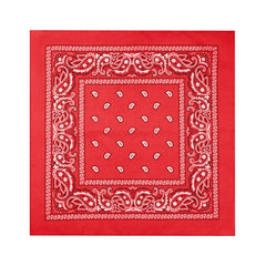Chustka bandana 54 × 54 cm – uniwersalny dodatek dla dzieci młodzieży i dorosłych - Czerwony - Costume Accessories