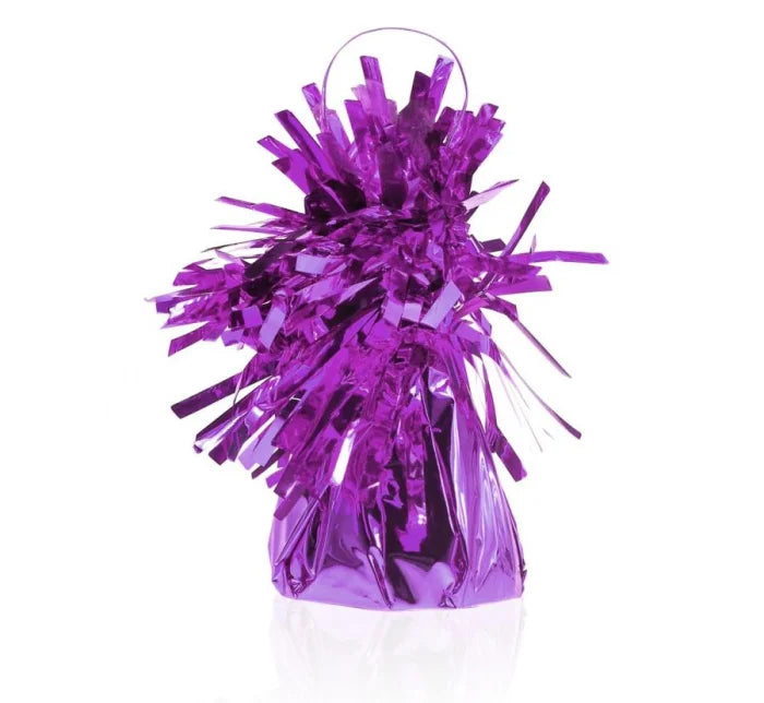 Ciężarek foliowy do balonów fioletowy (145 g 12 cm) - Party Supplies