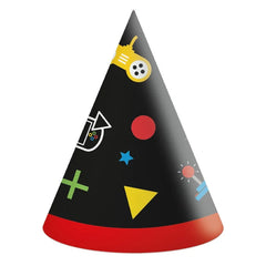 Czapeczki papierowe Gaming Party, 6 szt. – Stylowy dodatek na każdą imprezę!