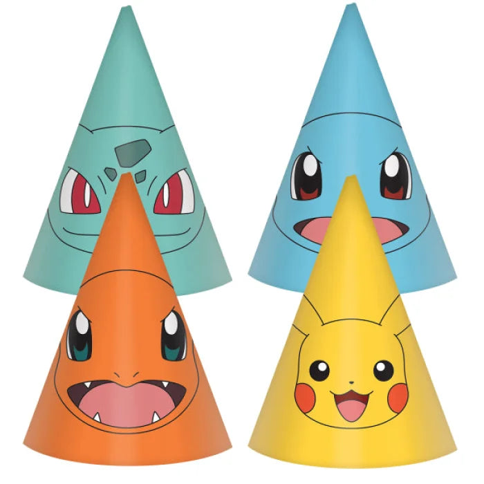 Czapeczki papierowe Pokémon – Amscan 16 cm