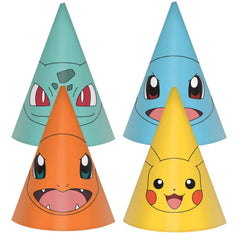 Czapeczki papierowe Pokémon – Amscan 16 cm
