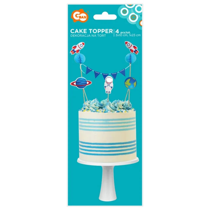 Dekoracja na tort Kosmos, 4 elementy