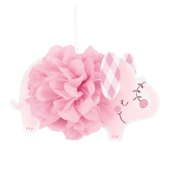 Dekoracja wisząca Floral Elephant, różowa, 23 cm, 3 szt.