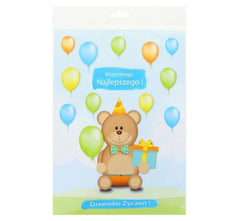 Drzewko życzeń na roczek – niebieskie 24 x 30 cm