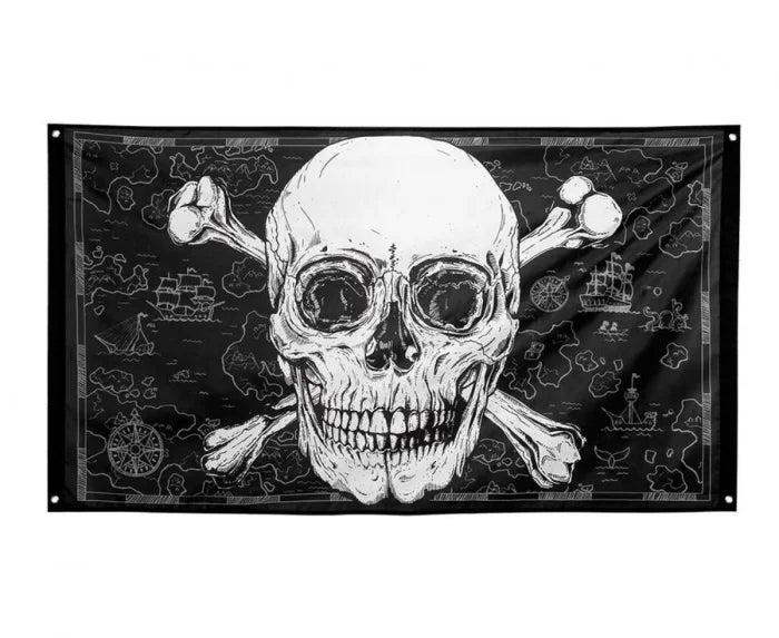 Flaga Czaszka Pirata 150 x 90 cm
