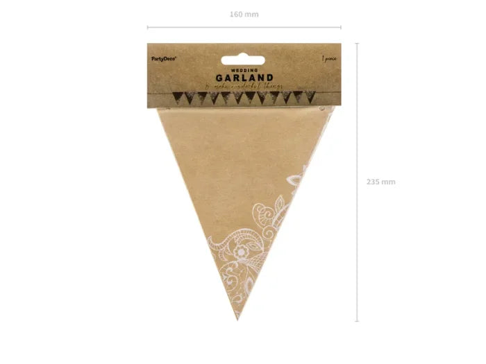 Girlanda Flagietki kraft – dekoracja 2,1 m - Party Decorations