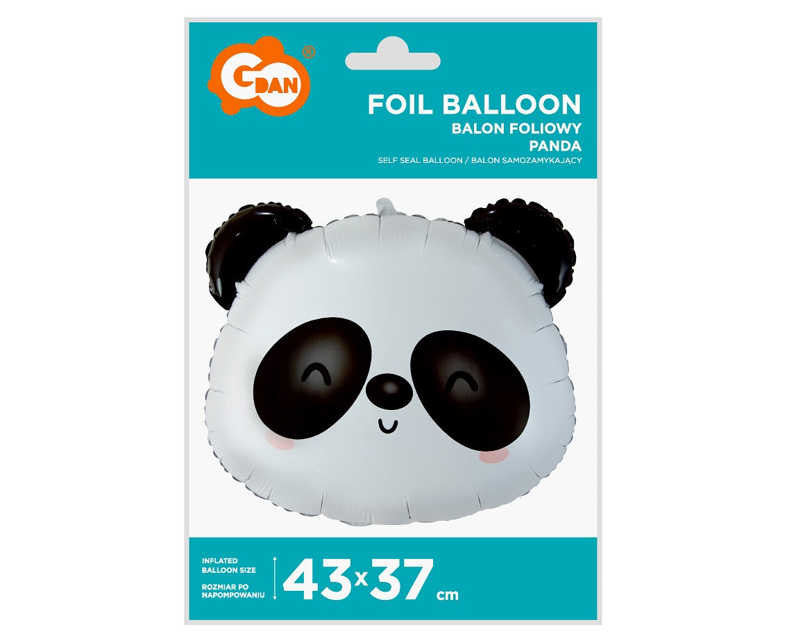 Balon foliowy Panda, 43 x 37 cm (głowa)
