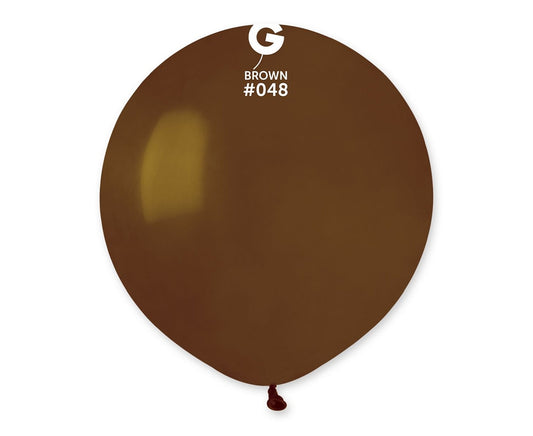 Balony pastelowe Brązowe, G150, 48 cm, 50 szt.