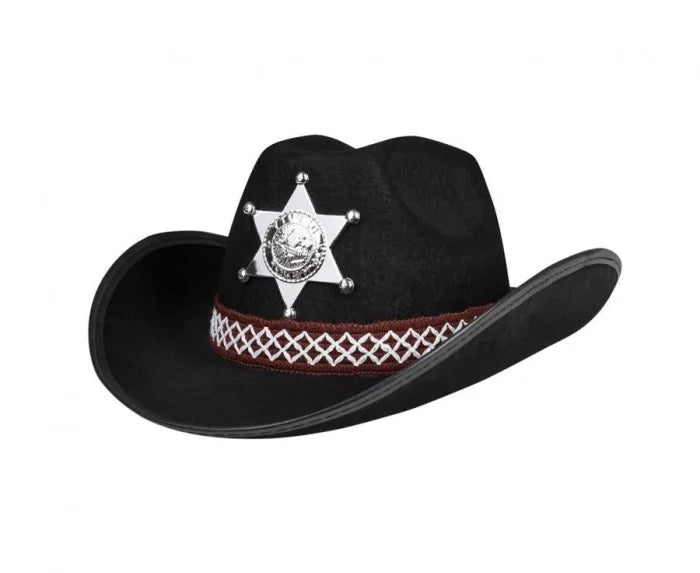 Kapelusz szeryfa czarny dla dzieci – kostiumowy dodatek Wild West