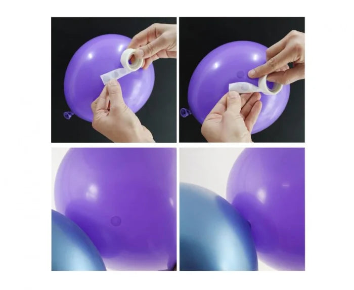 Kropki klejowe do balonów na rolce 11 mm (100 szt.) - Party Supplies