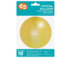 Kryształowy Balon Foliowy – Złoty | 30 cm (18 cali)