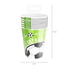 Kubeczki papierowe Football – 220 ml 6 szt. - Disposable Cups
