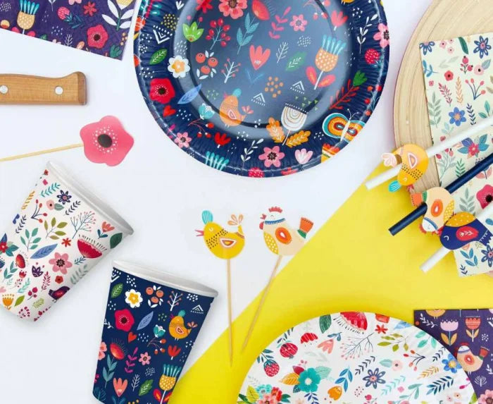 Kubeczki papierowe „Lato – Baw się dobrze” (wersja dark) | 250 ml 6 szt.