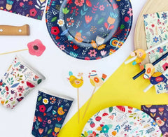 Kubeczki papierowe „Lato – Baw się dobrze” (wersja dark) | 250 ml 6 szt.