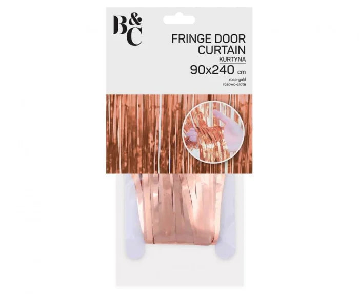 Kurtyna dekoracyjna różowe złoto 90 × 240 cm – Beauty&Charm - Party Decorations