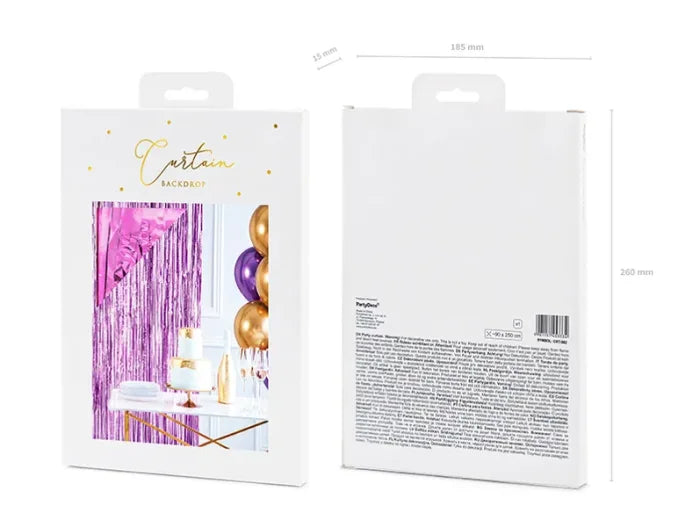 Kurtyna Party – purpurowa 90 × 250 cm - Party Decorations