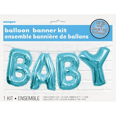 Litery foliowe BABY, 35 cm wysokości, niebieskie