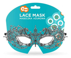 Maseczka ażurowa Srebrna Magia – 20,5 × 7,5 cm - Costume Masks