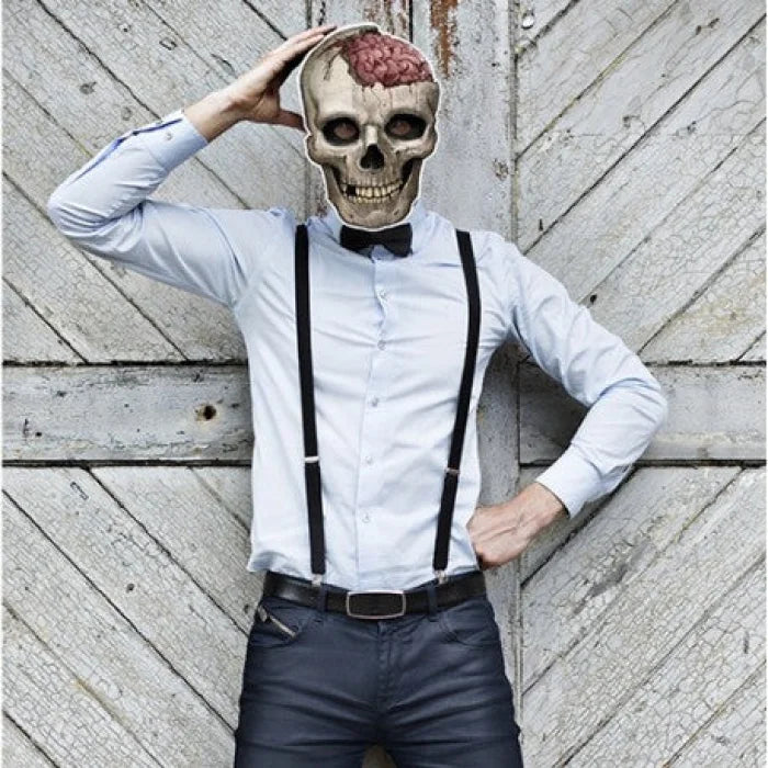 Maska Czaszka – papierowa na gumce 21 x 30 cm