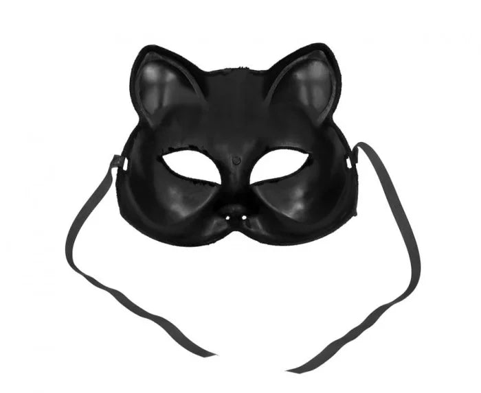 Maska wenecka Czarny Kot z diamentami – elegancka maska na bal i karnawał