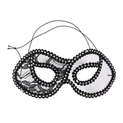 Maska wenecka Dama z koronką, srebrna