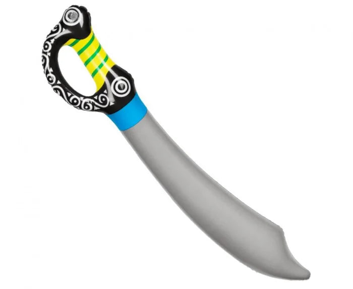 Miecz piracki pompowany 70 cm – czarno-szary - Costume Accessories