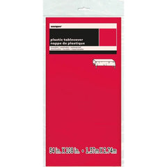 Obrus CZERWONY, 137 x 275 cm plastikowy