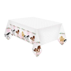 Obrus Plastikowy "Piękne Konie" – 120x180 cm