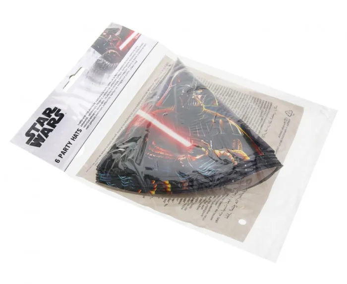 Papierowe Czapeczki Star Wars – Z Motywem Bohaterów | 6 Sztuk