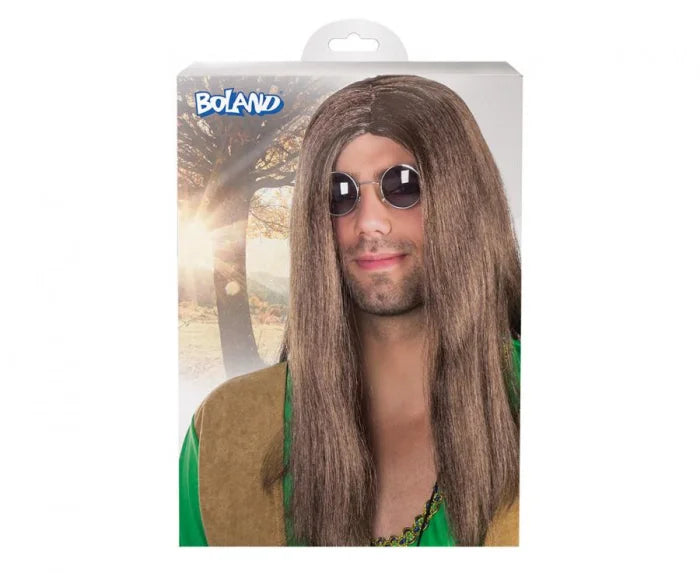 Peruka dla Mężczyzny Długie Włosy Hipisa