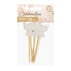 Pikery Aniołki, białe, 12 szt.