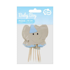 Pikery B&G Słoniki, niebieskie, 10 szt.