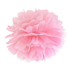 Pompon bibułowy, j. różowy, 35cm