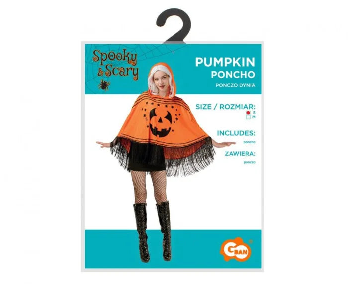 Ponczo Dynia dla dorosłych S/M – Halloween - Costumes