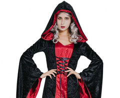 Przebranie Czerwona Wampirzyca dla dorosłych – rozmiar S czarno czerwony Costumes