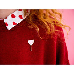 Przypinka Lizak, złota, 2 x 3,5 cm