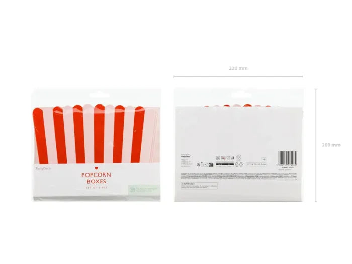 Pudełka na popcorn 11x11x15.5 cm – mix kolorów idealne na imprezy 🍿🎉