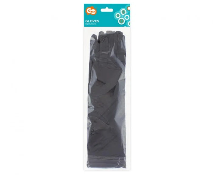 Rękawiczki długie czarne wieczorowe – lateksowe uniwersalne - Costume Accessories