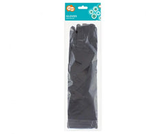 Rękawiczki długie czarne wieczorowe – lateksowe uniwersalne - Costume Accessories