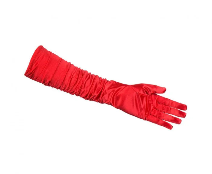Rękawiczki do łokcia „Hollywood” – czerwone