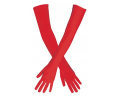 Rękawiczki za łokieć „Opera Los Angeles” – czerwone