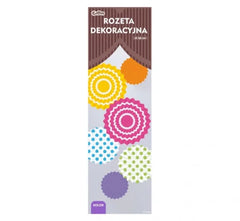 Rozeta dekoracyjna ’Biały pasek’ fioletowa śr. 40 cm