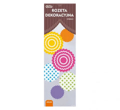 Rozeta dekoracyjna ’Biały pasek’ pomarańczowa śr. 40 cm