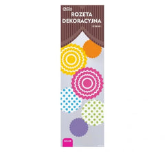 Rozeta dekoracyjna ’Biały pasek’ różowa śr. 40 cm